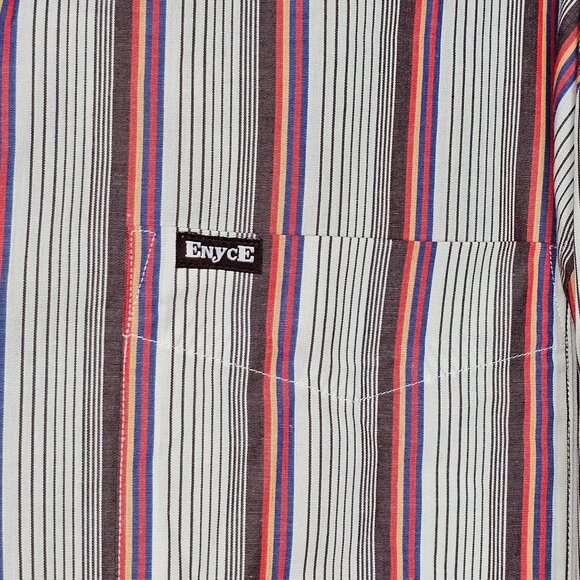 Y2K Men's Striped Button Down Shirt by Enyce Clothing Co. NWT Size XL - Picture 9 of 11